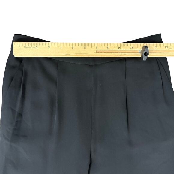 Diane von Furstenberg DVF Black Elena Crepe Silk Wide Leg Pants Trousers size 0 - Picture 6 of 13